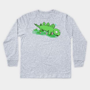 Stegosawwwrus Kids Long Sleeve T-Shirt